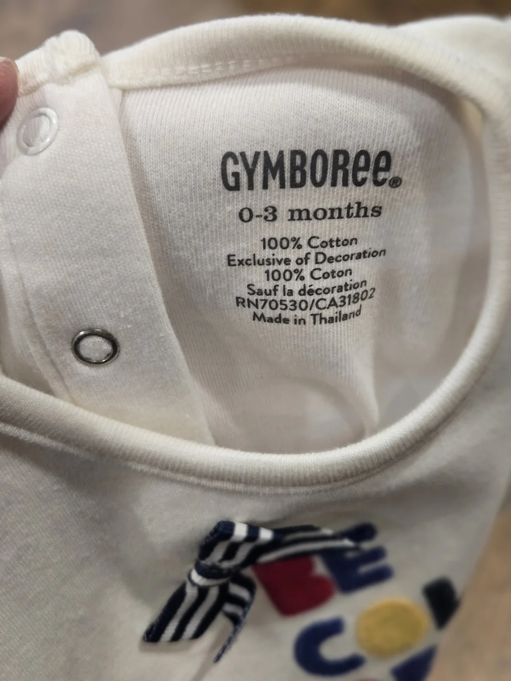 Gymboree  Bodysuit with Multicolor 'BE COLORFUL' Lettering